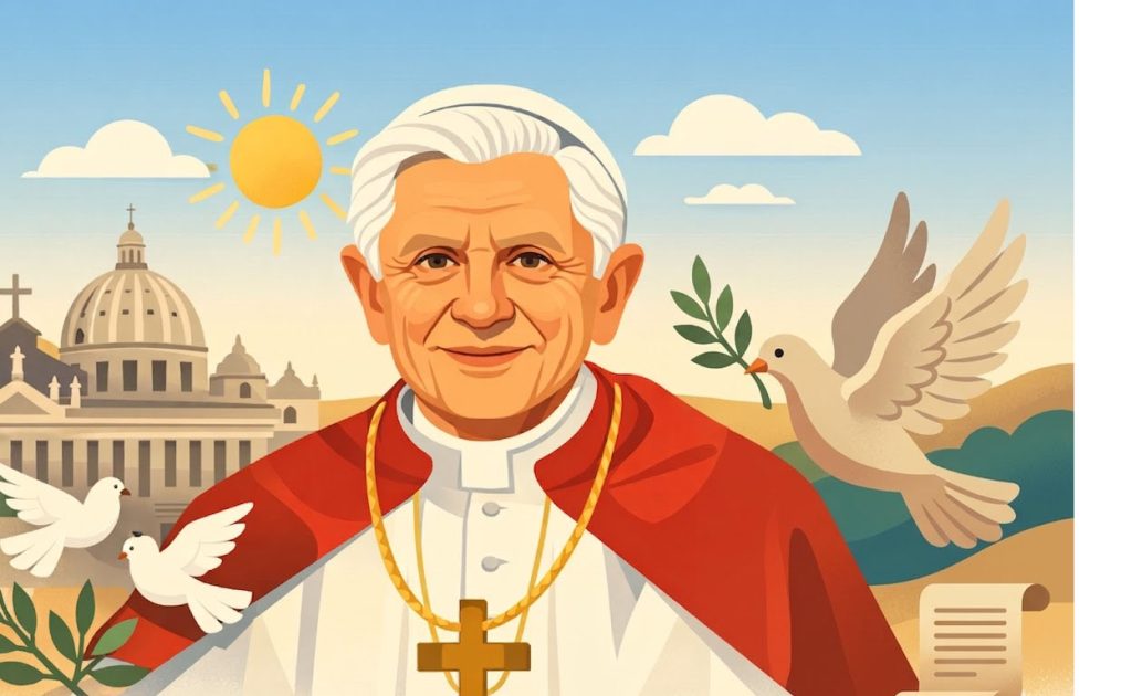 Benoît XVI - Illustration prière catholique